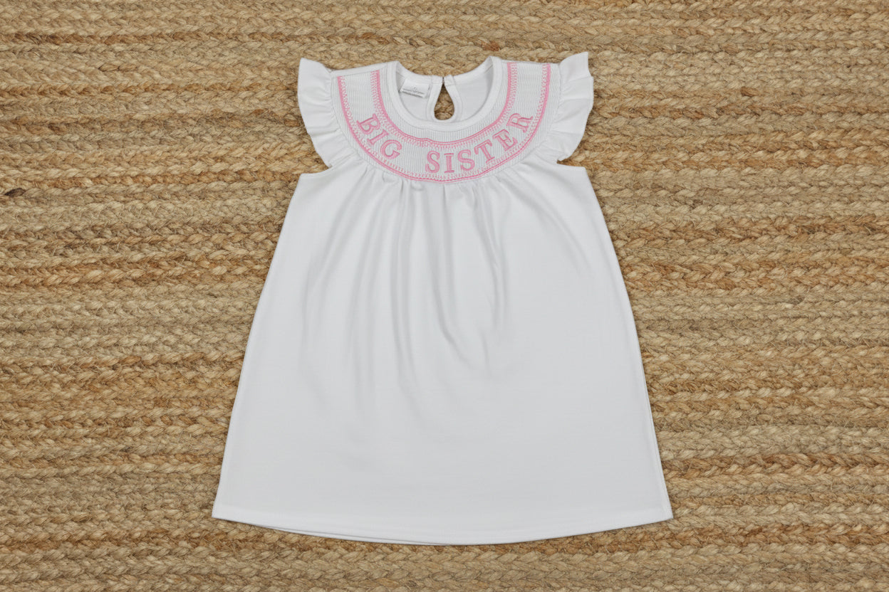 big sister white embroidery dress