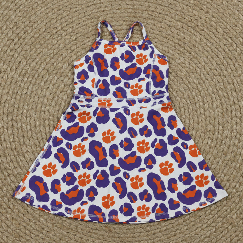 purple orange team athletic skort dress