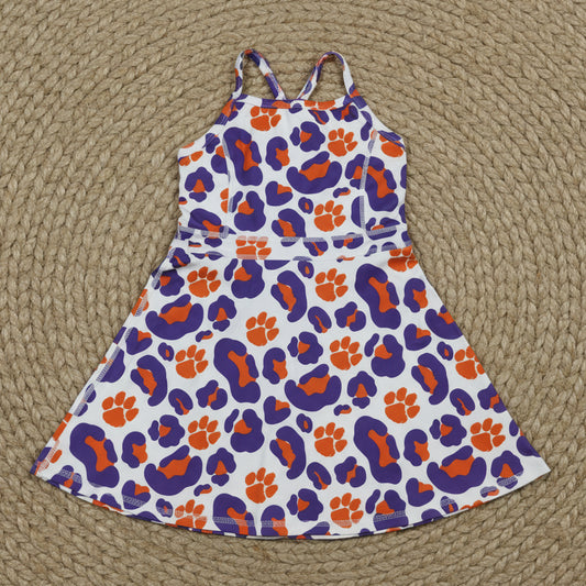 purple orange team athletic skort dress