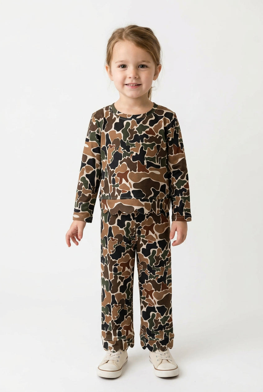 camo scallop pants outfit girls clothes