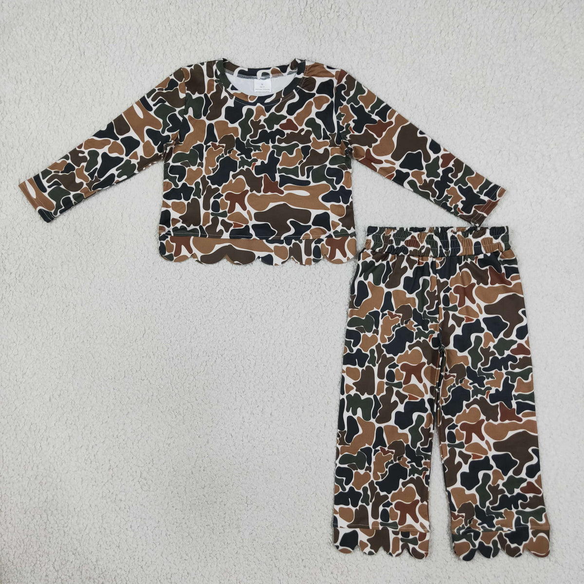 camo scallop pants outfit girls clothes