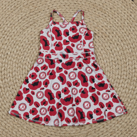 red leopartd A team athletic skort dress