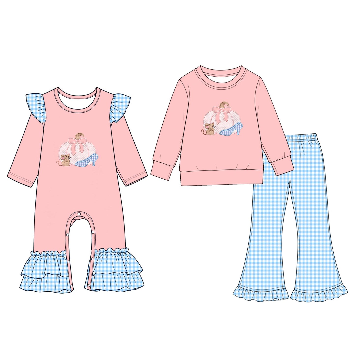 Pre order princess pumpkin sibling girl clothing
