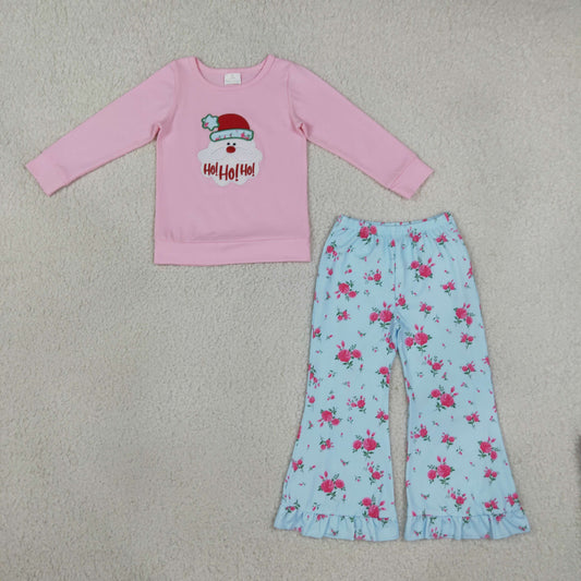 hohoho santa embroidery Christmas girl outfit