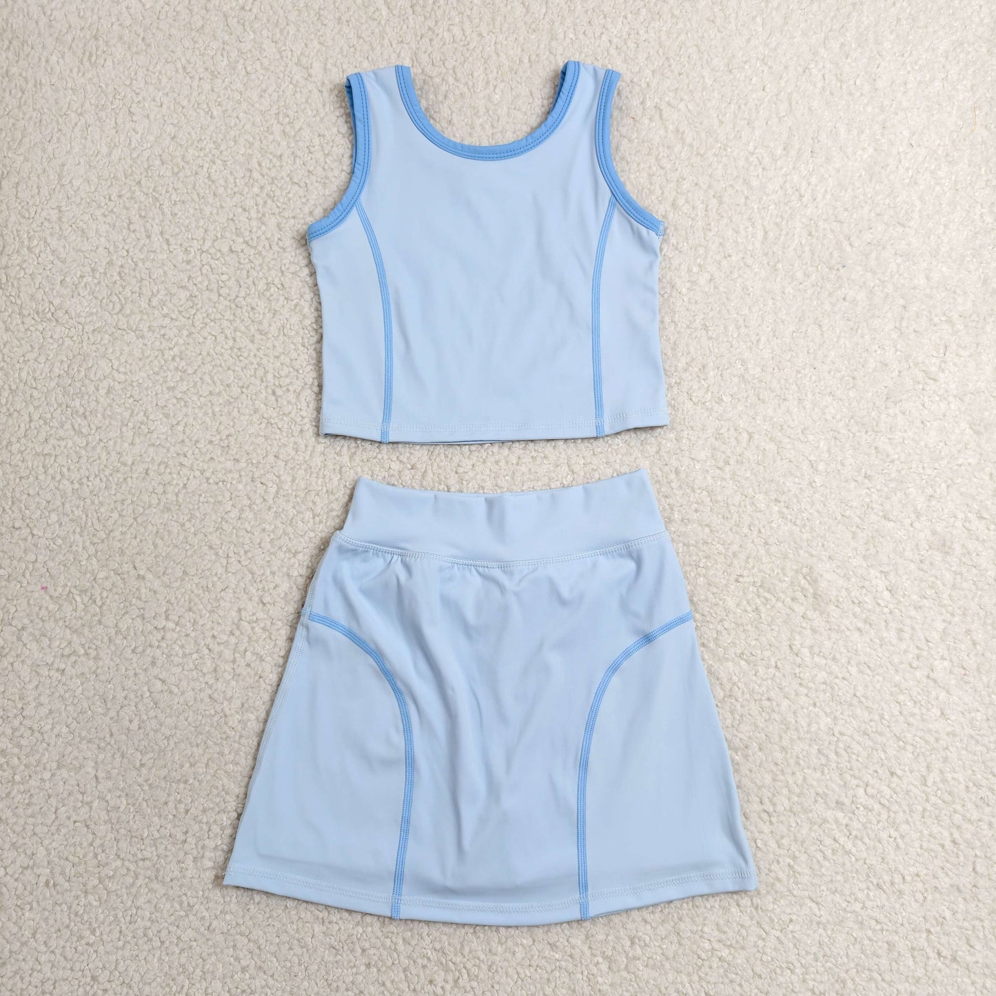 blue athletic skort tank outfit girls clothes