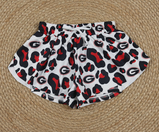 SS0814 G leopard athletic butterfly shorts