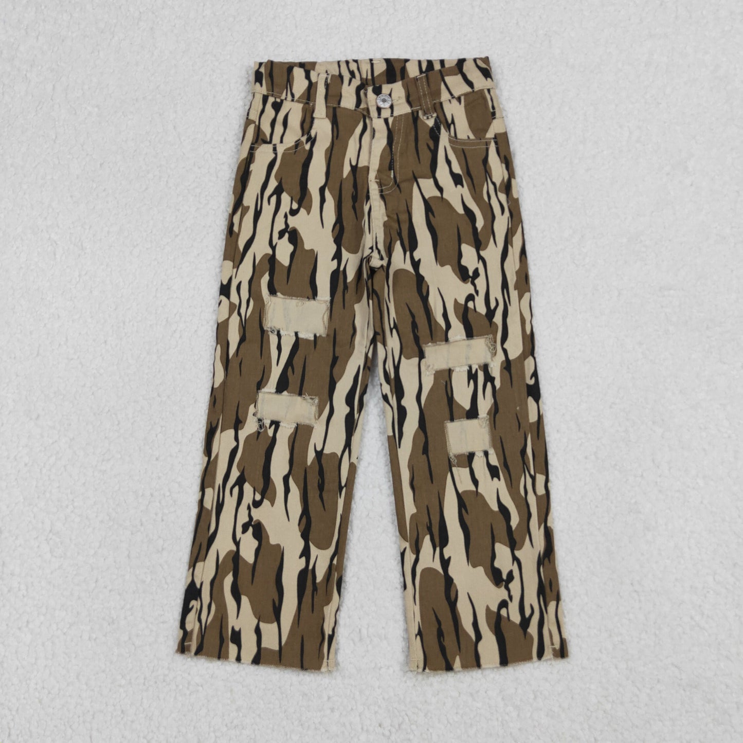 P0373 fashion camo hole jeans