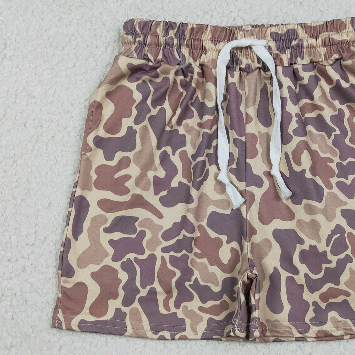 Baby Boys Southern Khaki Camouflage Shorts with Pockets Bottom for Infants