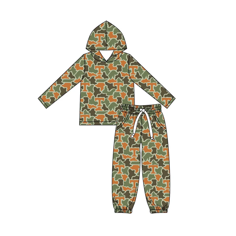 MOQ 5 TAT 7-8weeks milk silk custom order camo team hooded outfit