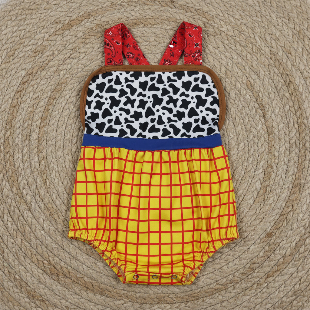 SR4114 toy cowboy bubble romper baby clothes