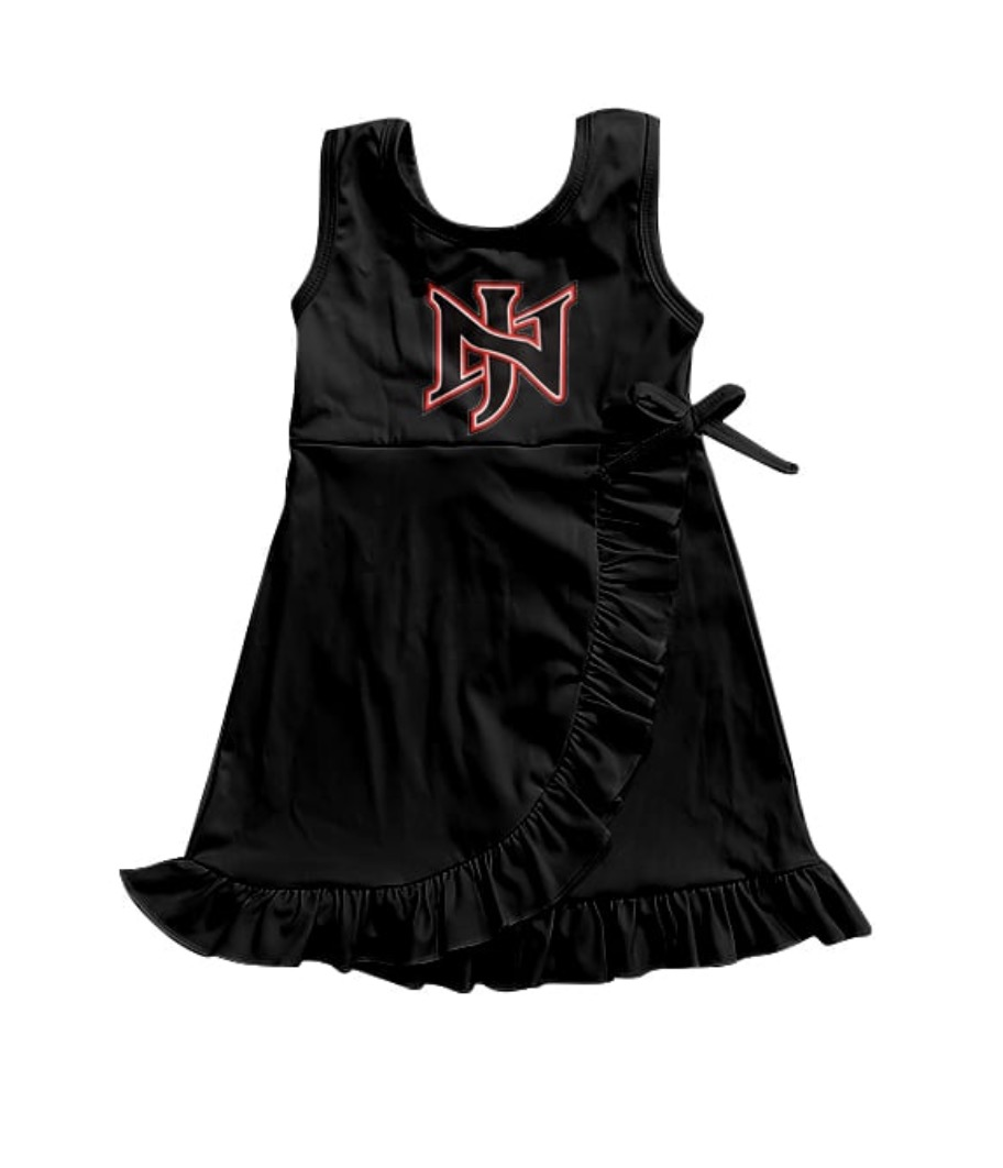 Custom order Alexis team black N girl dress