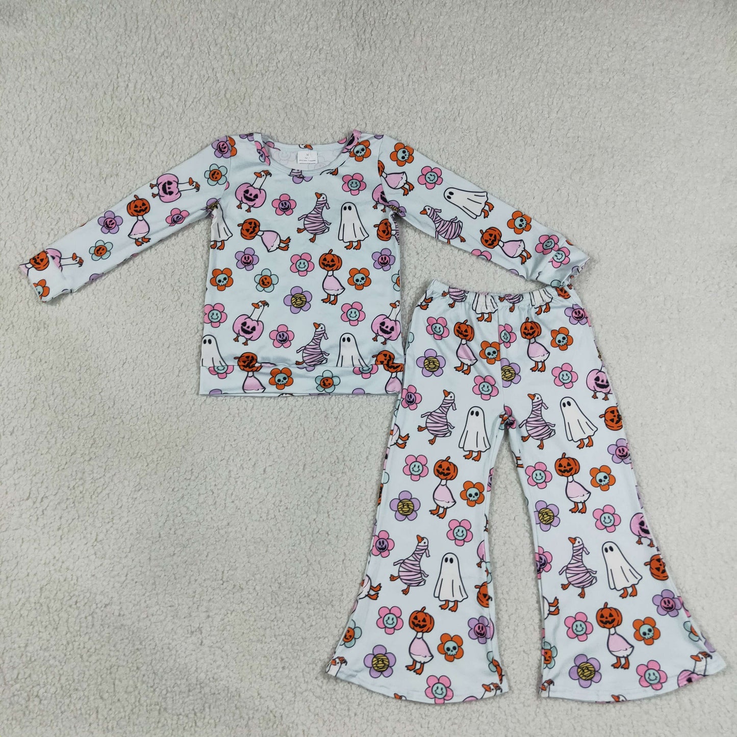 halloween daisy flower silly goose belle pants set girl outfit