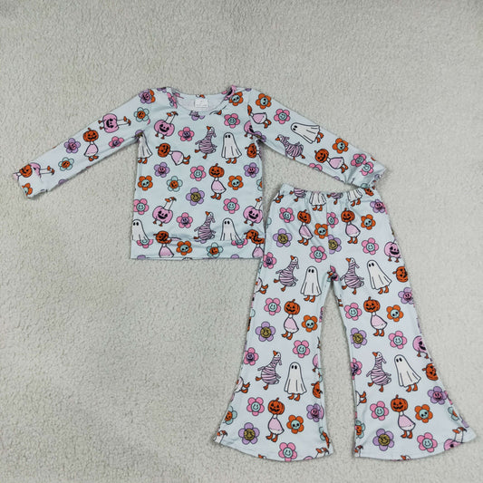 halloween daisy flower silly goose belle pants set girl outfit