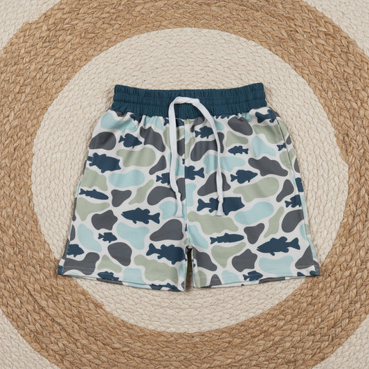 SS0673 fish camo volley shorts