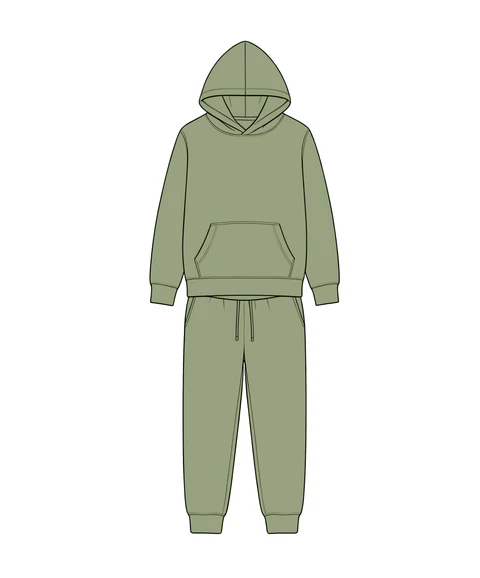 Custom order MOQ 5 PCS SOLID COLOR HOODIE BOY'S JOGGER SET