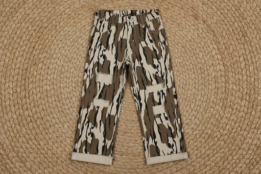 P0373 fashion camo hole jeans