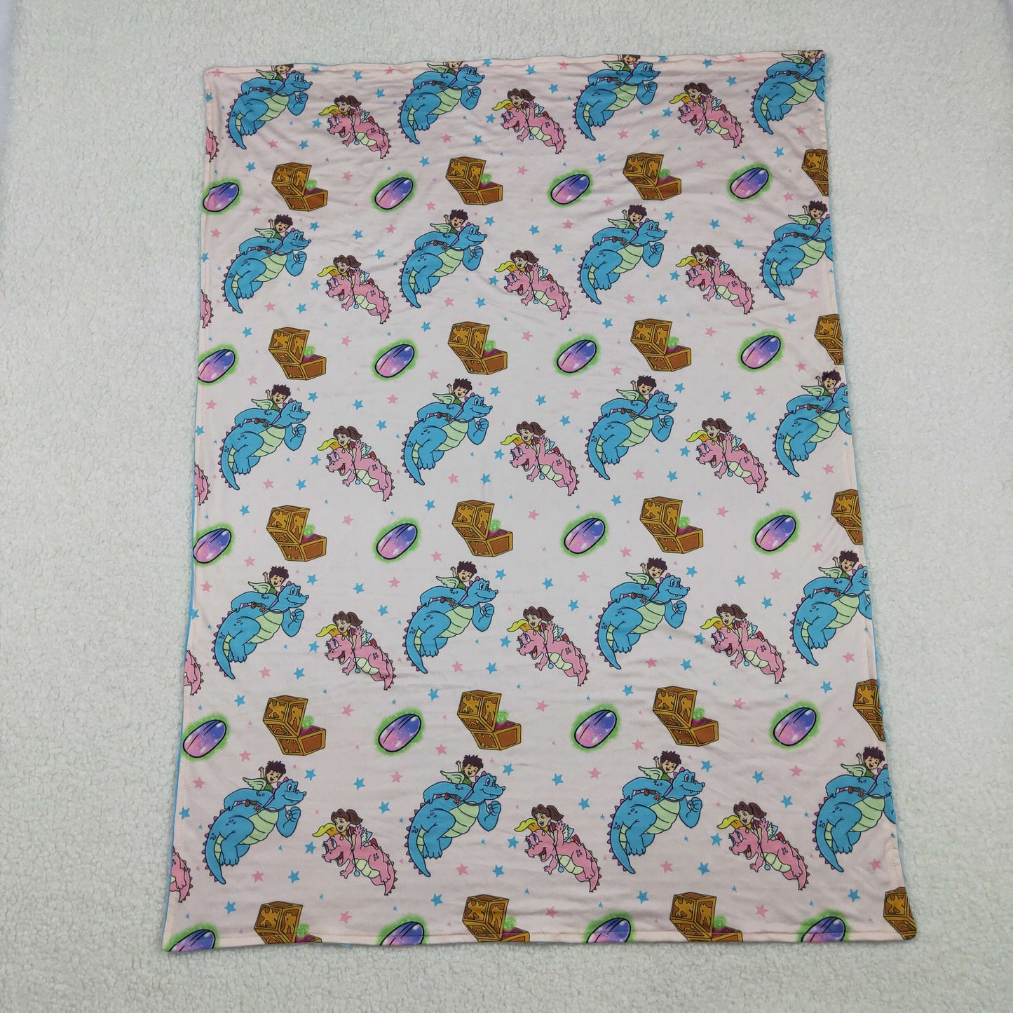cartoon dinosaur baby blanket