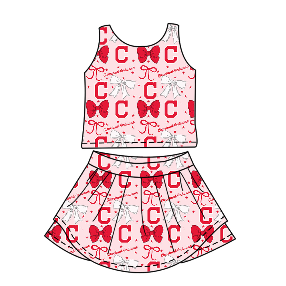Custom Baby Girls  Cleveland Induans dress set   D 6.20