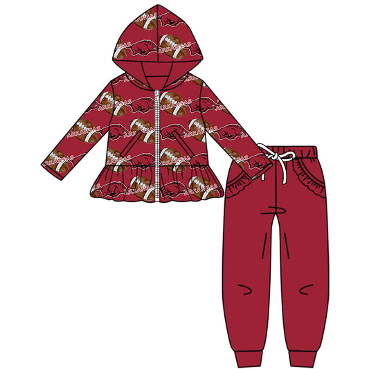 Custom baby girls ARKANSAS Aztecs set MOQ5 D 826
