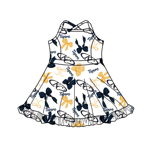 Custom Baby Girls Tigers team dress D 819