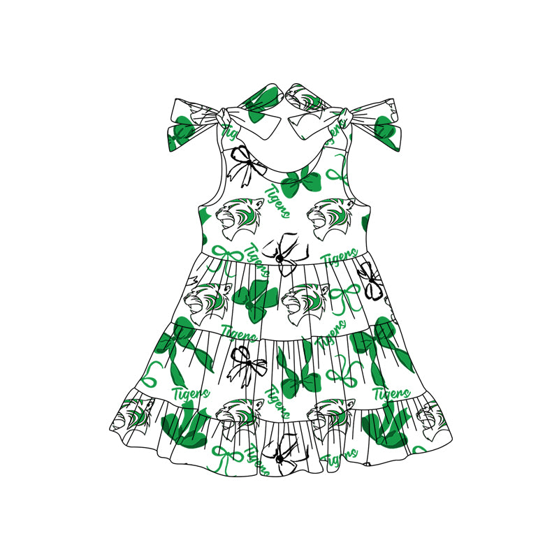 Custom Baby Girls Latexo Tigers team dress  D 8.2