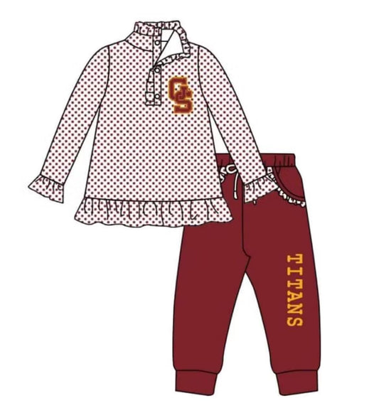 Custom long sleeve +long pants set MOQ 3