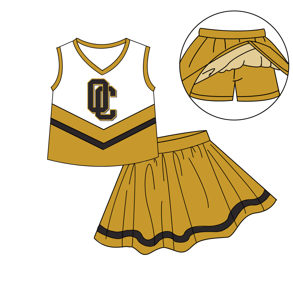 Custom  baby girls Cheerleading dress set     MOQ3  D 7.9