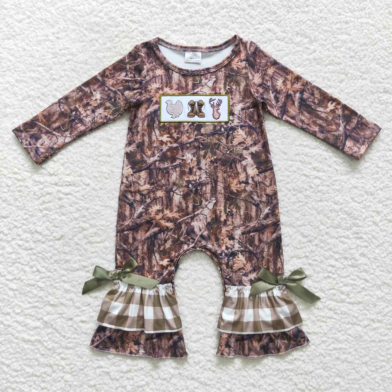 Match Fall Camo Hunting Turkey Boots Girls Boys Clothes Sets