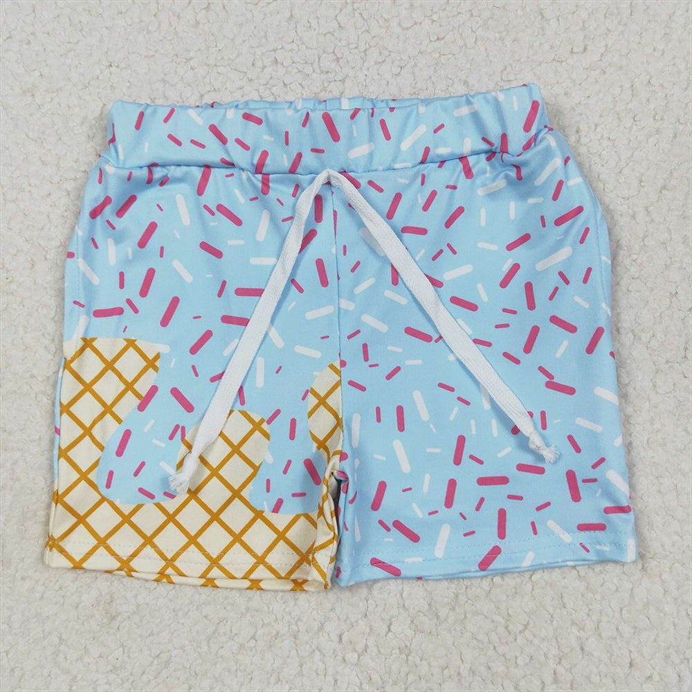 Match Baby Girls Boys Blue Ice-cream Drip Shorts Dresses D 6.13