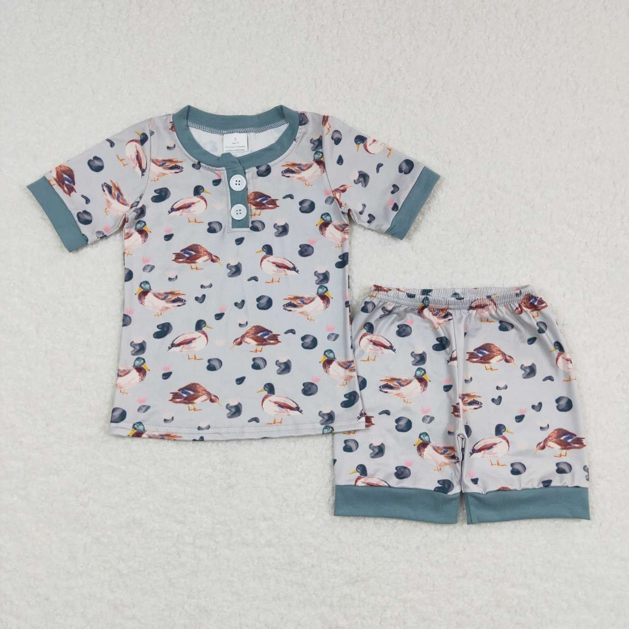 BSSO0282 Duck lotus blue short-sleeved shorts suit D 5.6