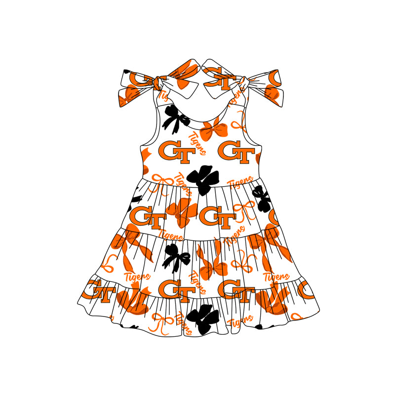 Custom Gustine Tigers  baby girl dress  MOQ3 D 7.30