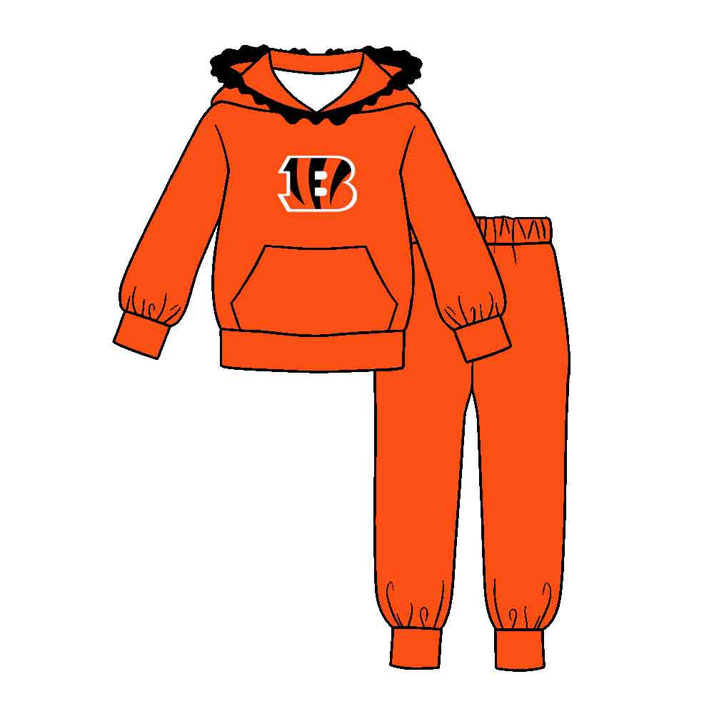 Custom order moq 5 orange tiger B team kids clothes