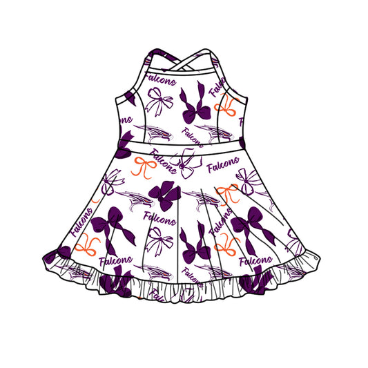 Custom  baby girl  Falcons team dress  D 822