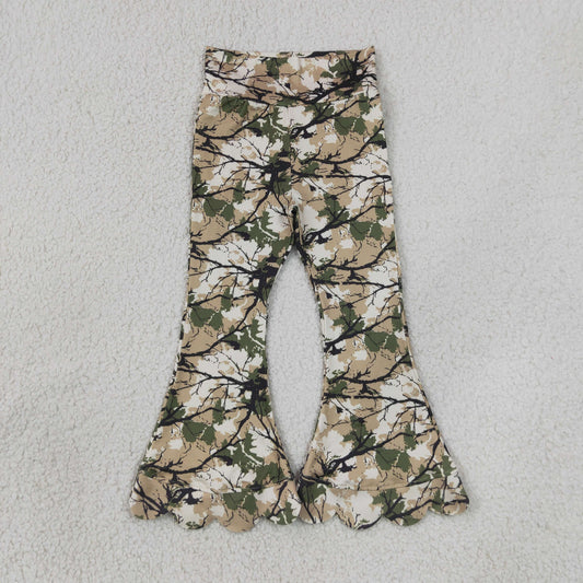 camo scallop bottom pants