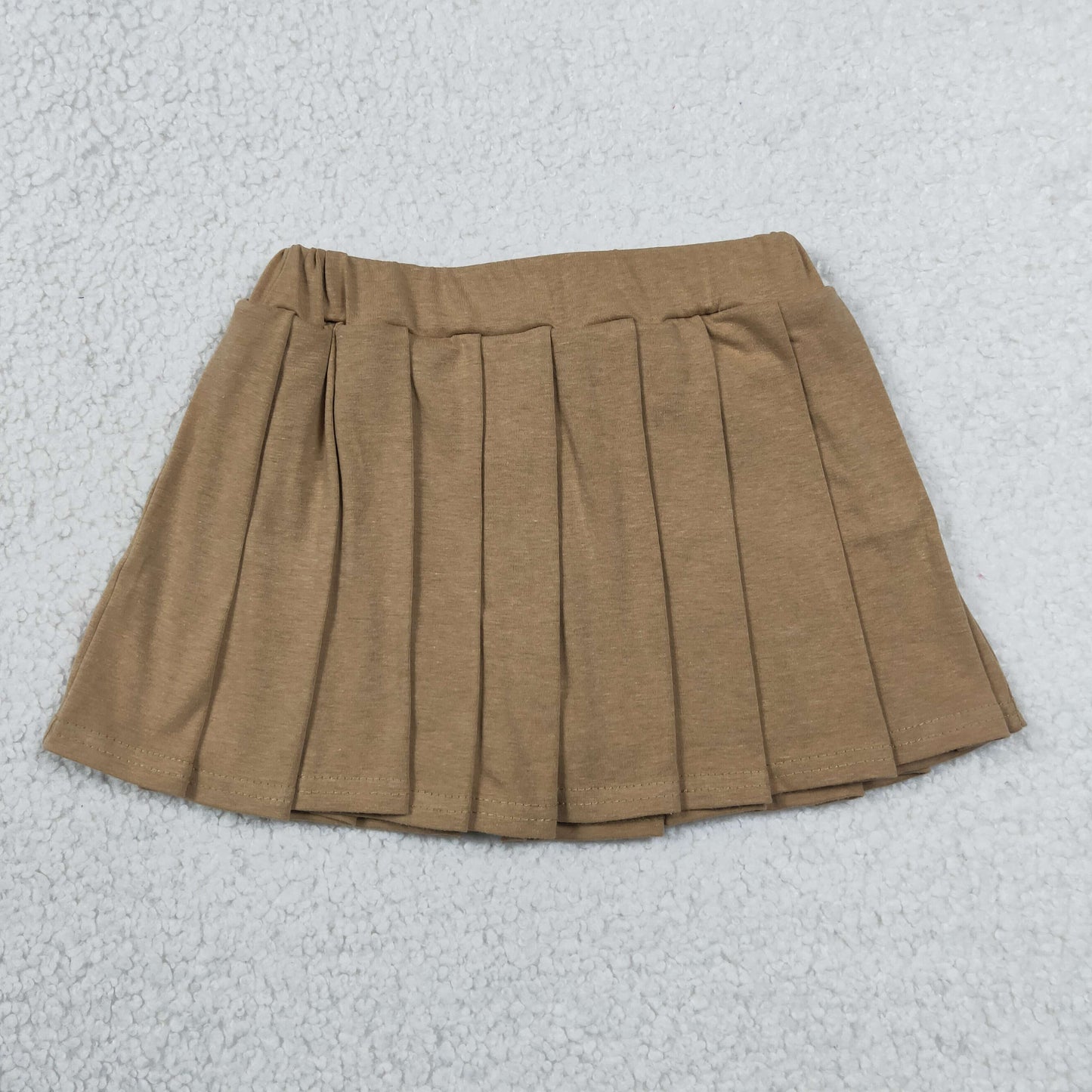 khaki pleated skirt
