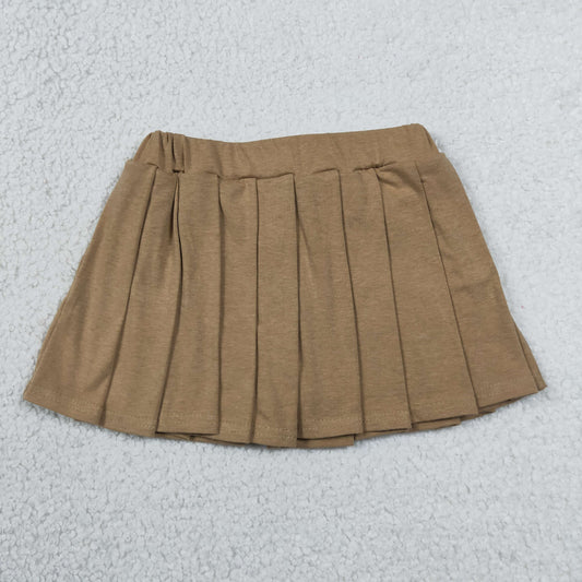 khaki pleated skirt