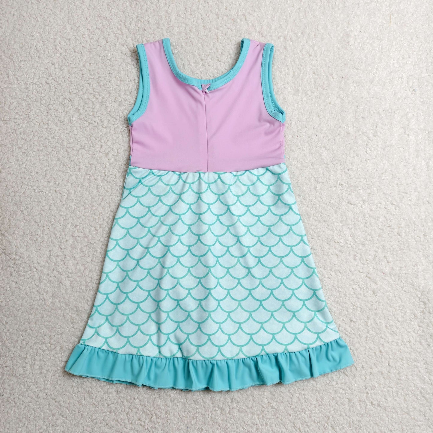 mermaid scales ruffle athletic dress