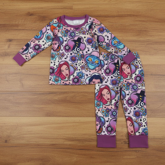 kpop two pieces lounge set girl pajama