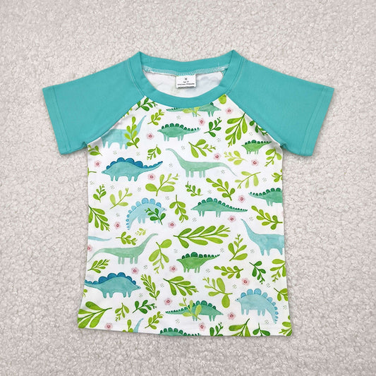 A3-21 Baby Boys Flower Dinosaur Top D 4.17