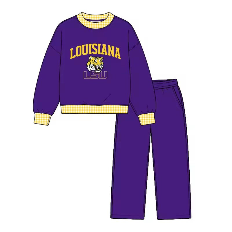 MOQ 5 one items TAT 6-8weeks 95%cotton 5%spandex custom football team sweatershirt pants set