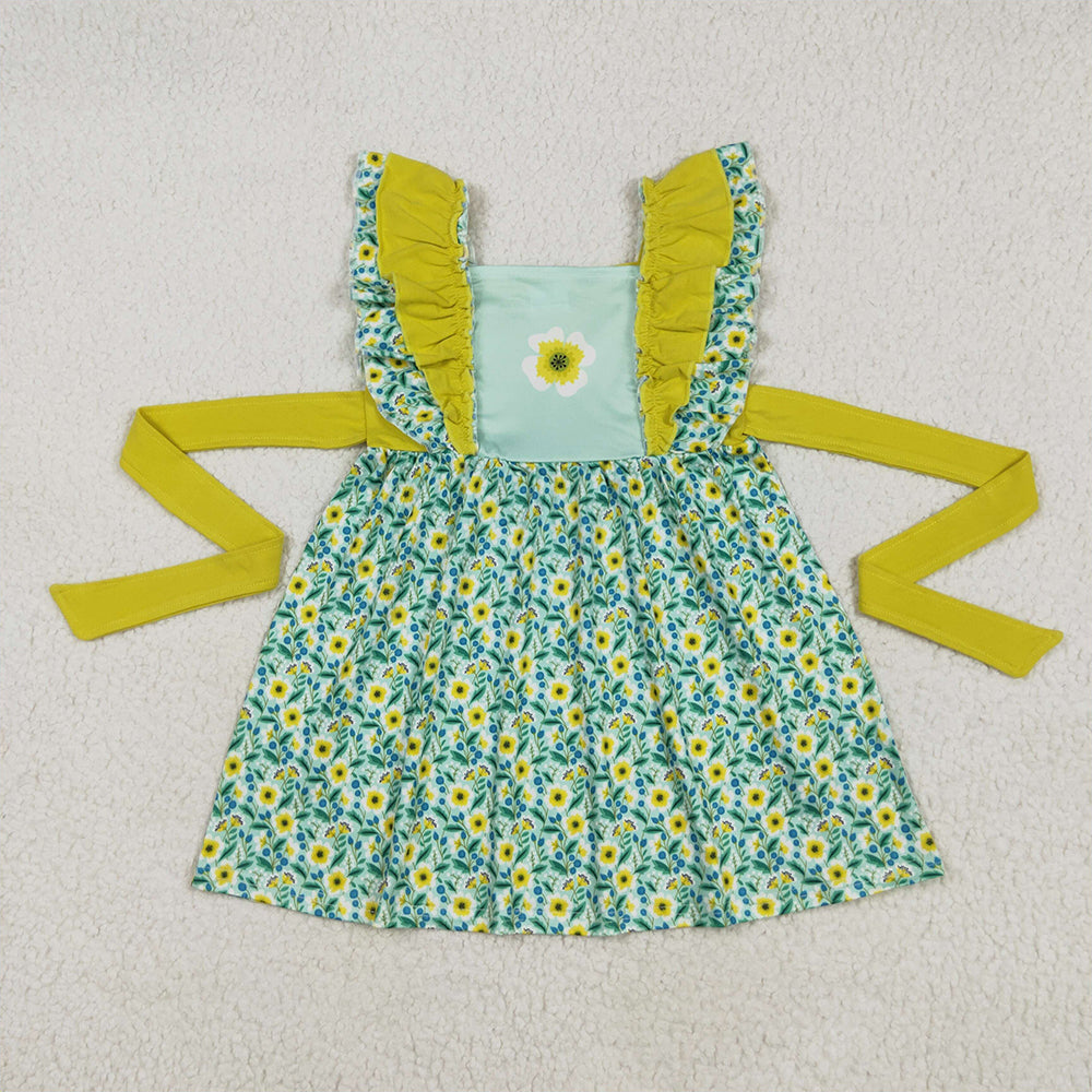A6-21 New summer  Flower flying sleeve dress D 4.28