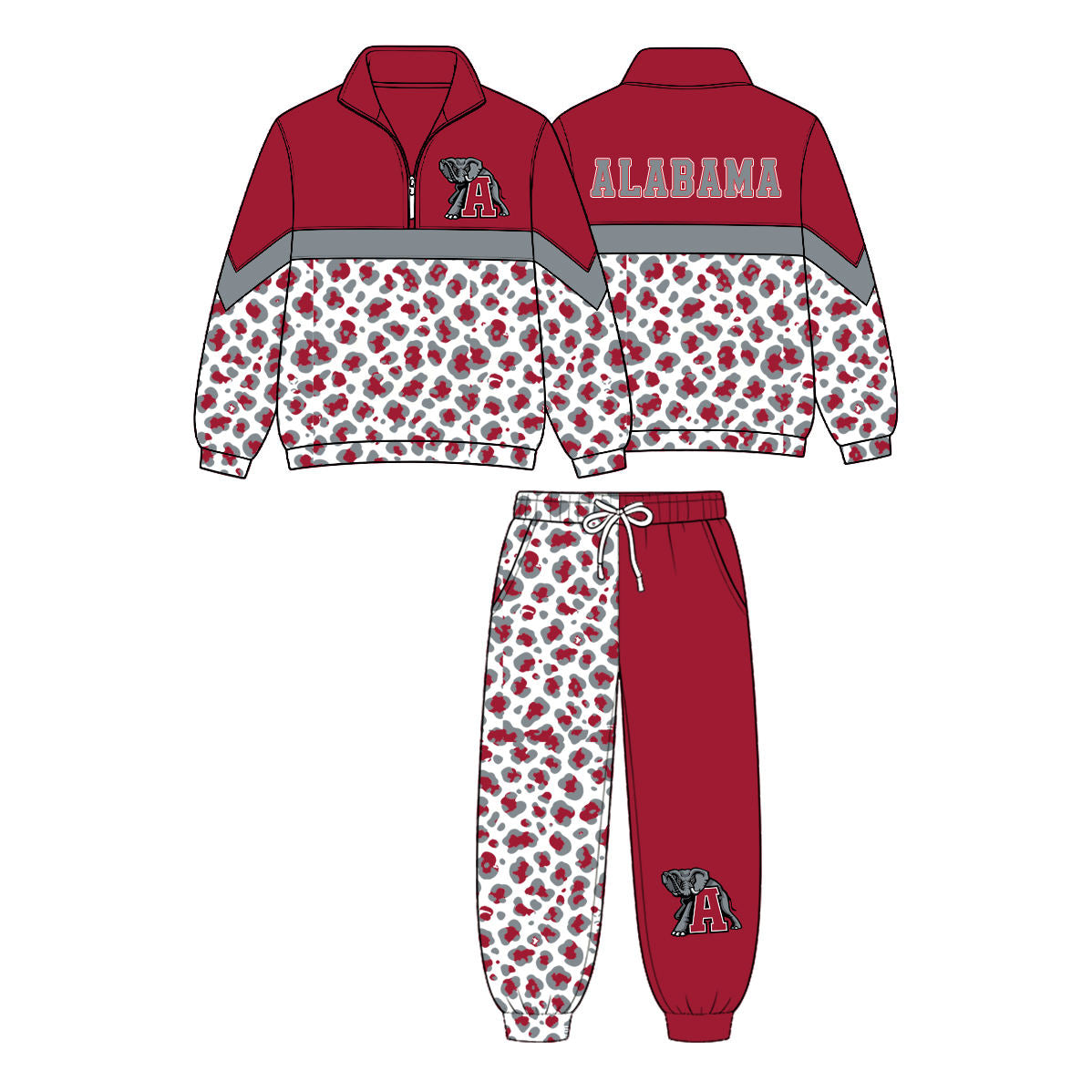 MOQ 5 one items Custom Style football team pullover joggers outfit