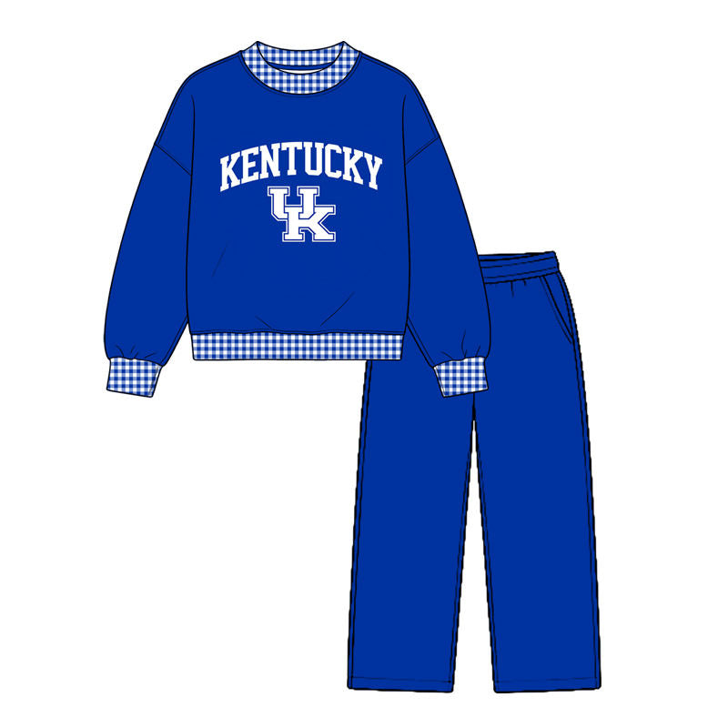 MOQ 5 one items TAT 6-8weeks 95%cotton 5%spandex custom football team sweatershirt pants set