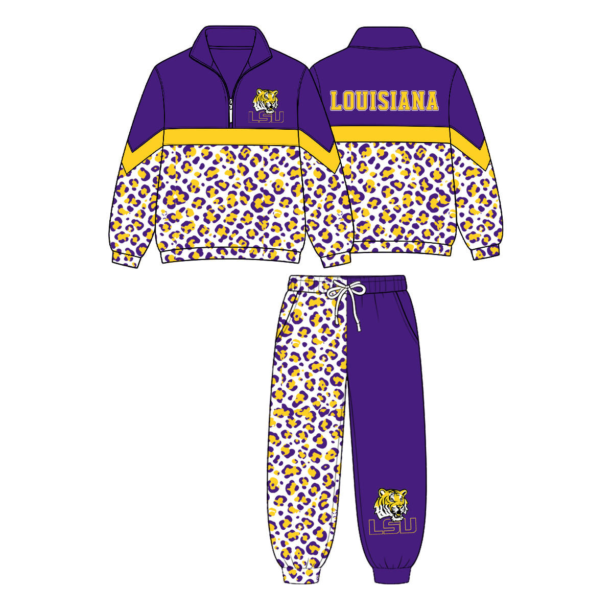 MOQ 5 one items Custom Style football team pullover joggers outfit