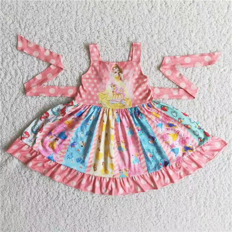 A9-14 girls pink skirt straps