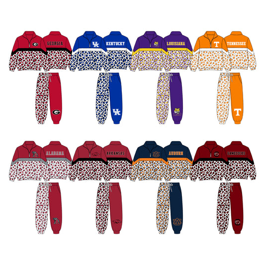 MOQ 5 one items Custom Style football team pullover joggers outfit