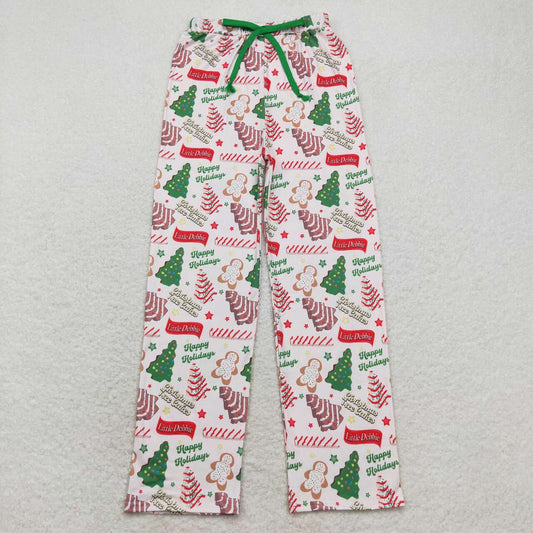 P0490 Adult Women Christmas Season Tree Bottom Pants Pajamas