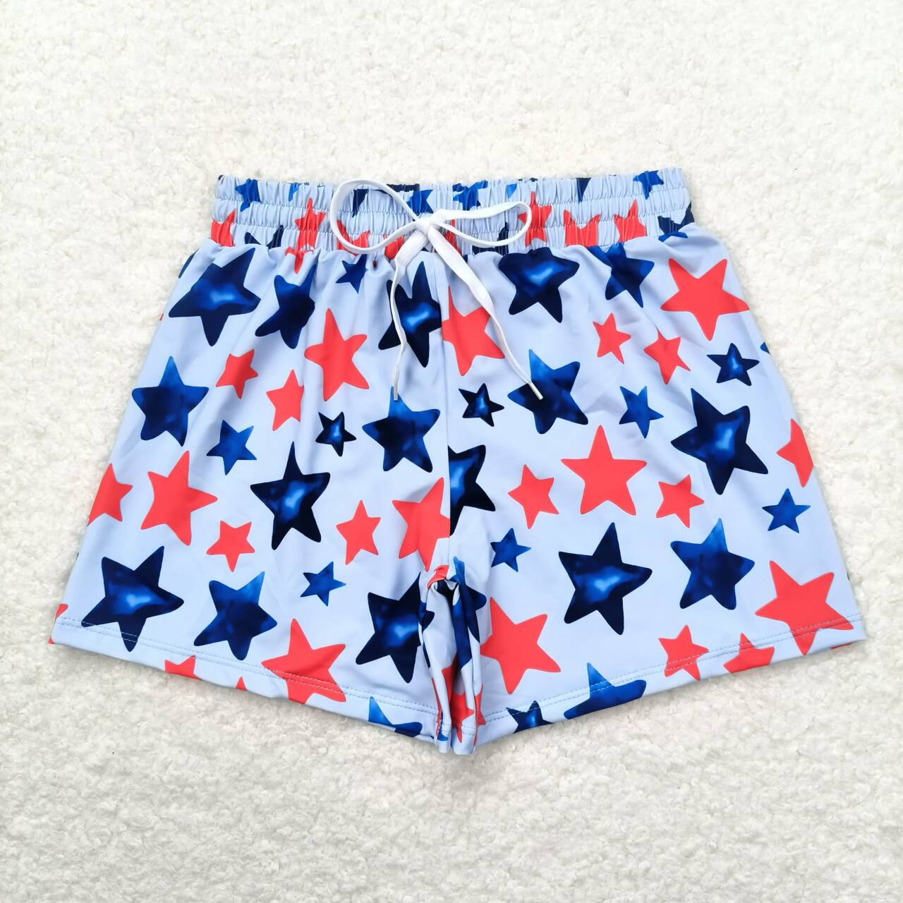 All-American Waves Boys Star Print Swim Shorts