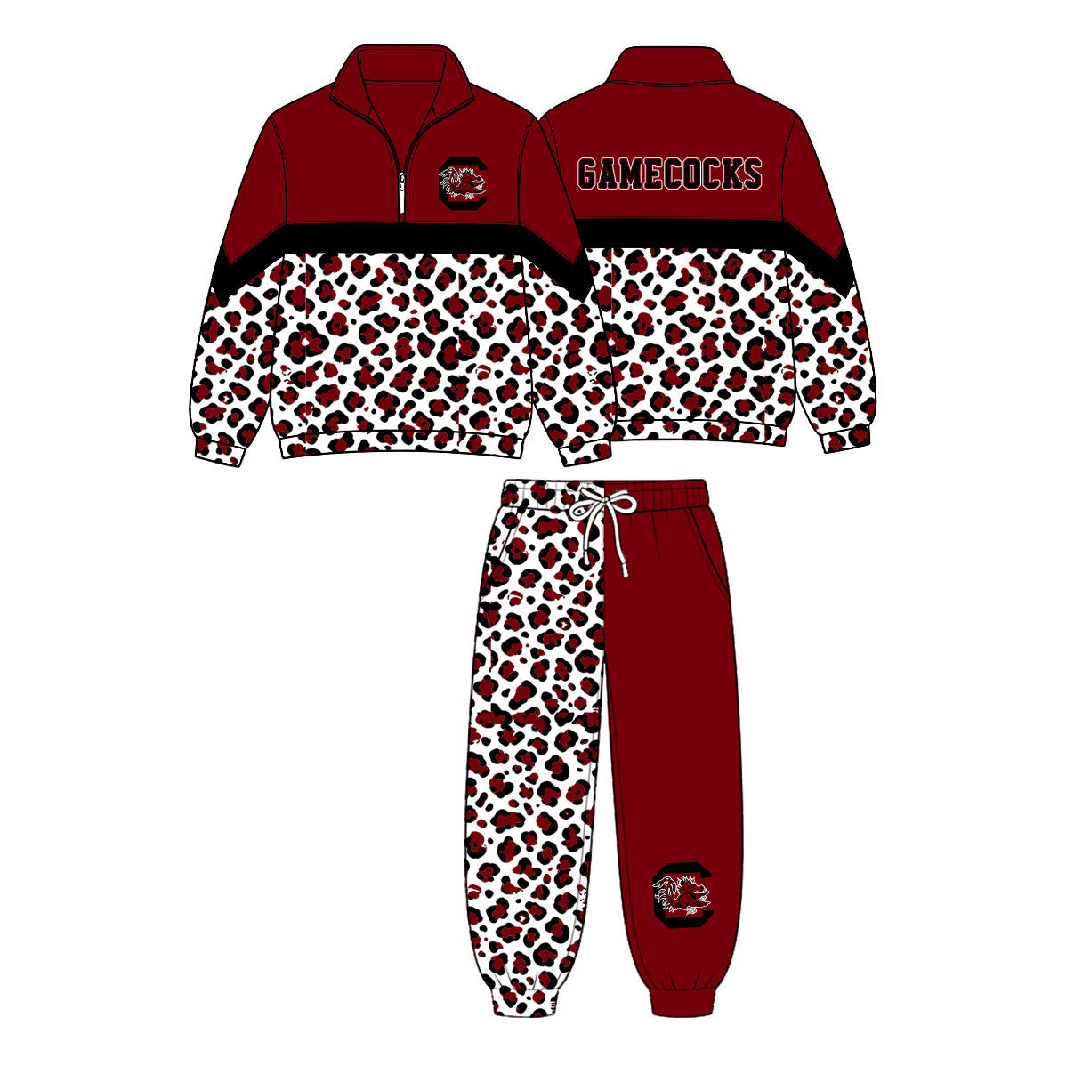 MOQ 5 one items Custom Style football team pullover joggers outfit
