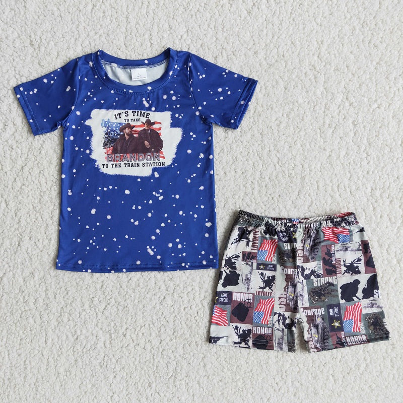 B1-2 it's time to take brandon to the train station boy shorts set